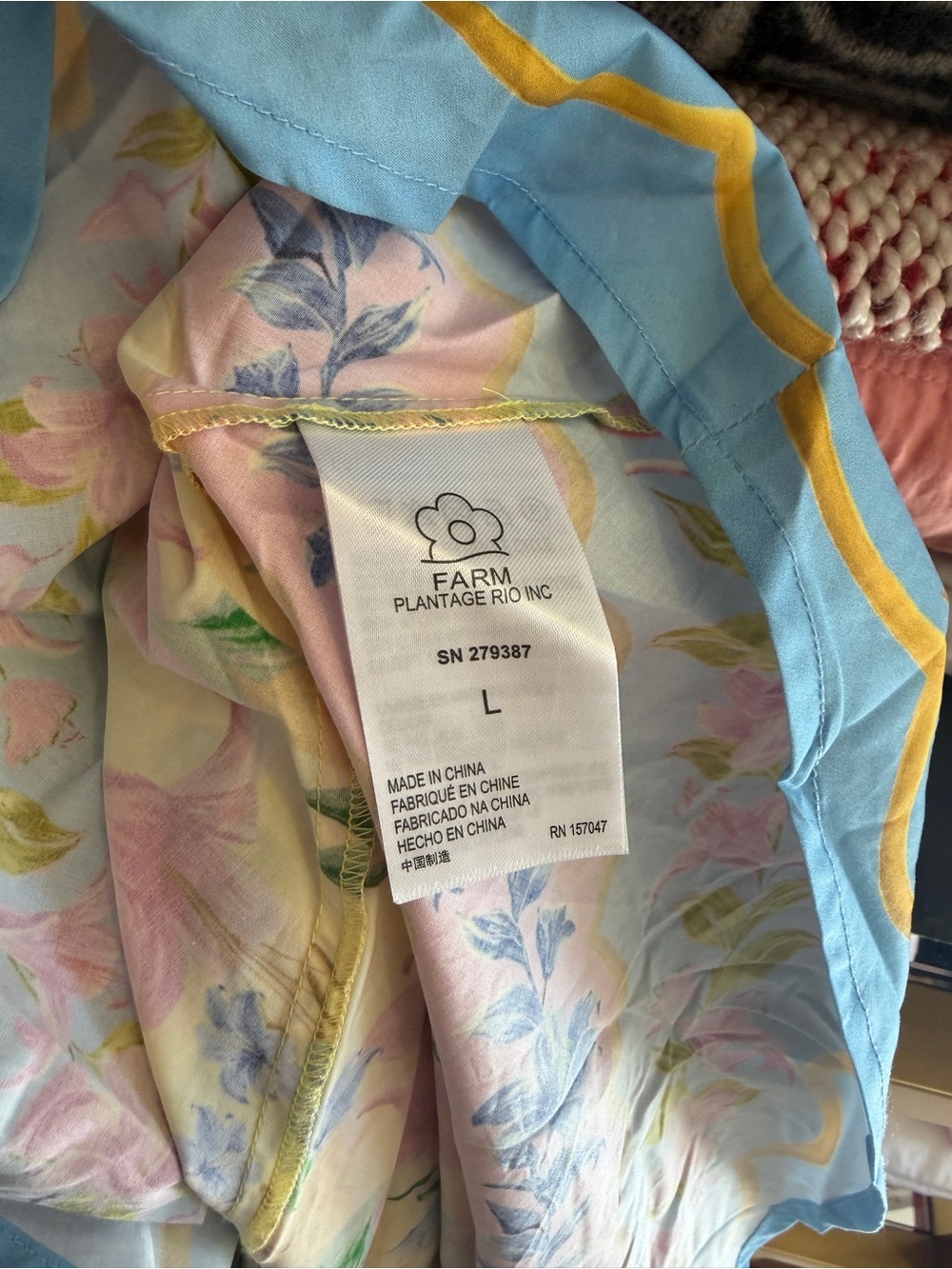 FARM Rio Yellow Floral Tiered Maxi Dress with Pink & Blue Accents - Picture 6 of 10